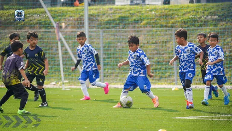 Panthera City FC U8 players during their friendly match against Putrajaya FA